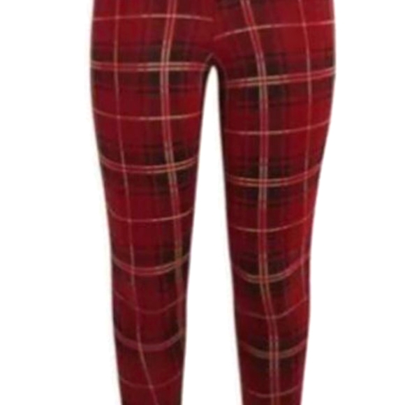 ❤️NWT VINTAGE TORRID LEGGING - HIGH RISE WINE BLACK PLAID - FULL LENGTH SIZE 1X - Picture 7 of 9